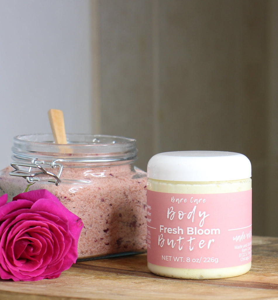 Floral body butter scented with pure essential oils of jasmine and rose