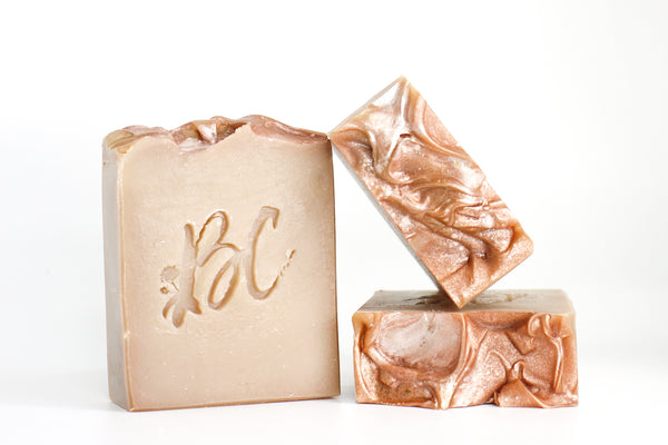 Bare Care's Sleigh Soap Bar scented with warm Vanilla and Birch 